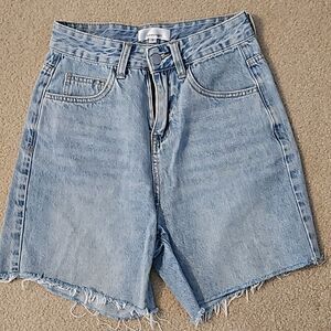 Boutique Boyfriend Style High Waisted Denim Short Jeans S